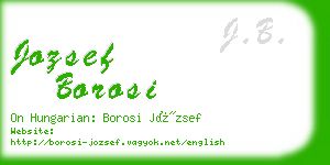 jozsef borosi business card